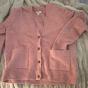 J. Crew Pink Cardigan Sweater